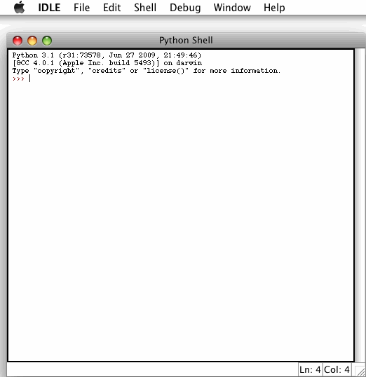 [Mac Python Shell, a graphical interactive shell for Python]